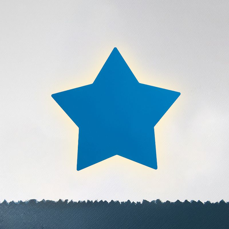 Contemporary Slim Panel Star Sconce Lamp Wooden LED Wall Light for Corridor Kitchen