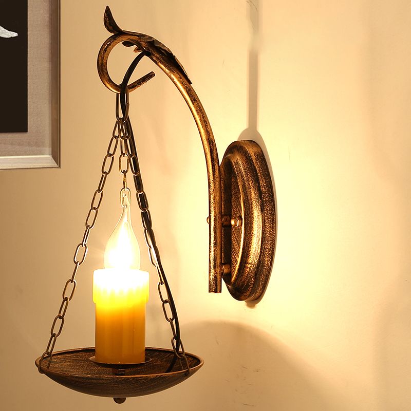 Cougie Suspenten Light Light Rustic Lodge Metallic 1 Éclairage d'éclairage clair pour le foyer