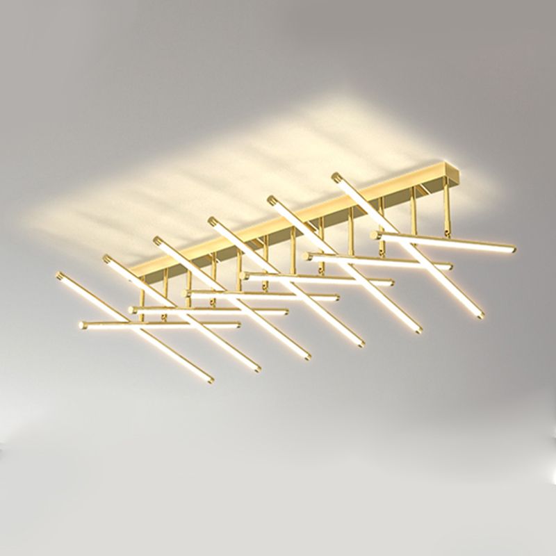 Luz de techo lineal nórdico Luz de montaje de aluminio de aluminio de aluminio para sala de estar
