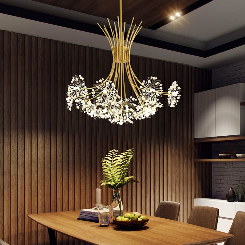 Branches Pendant Chandelier Nordic Luxury Style Crystal Hanging Lamp