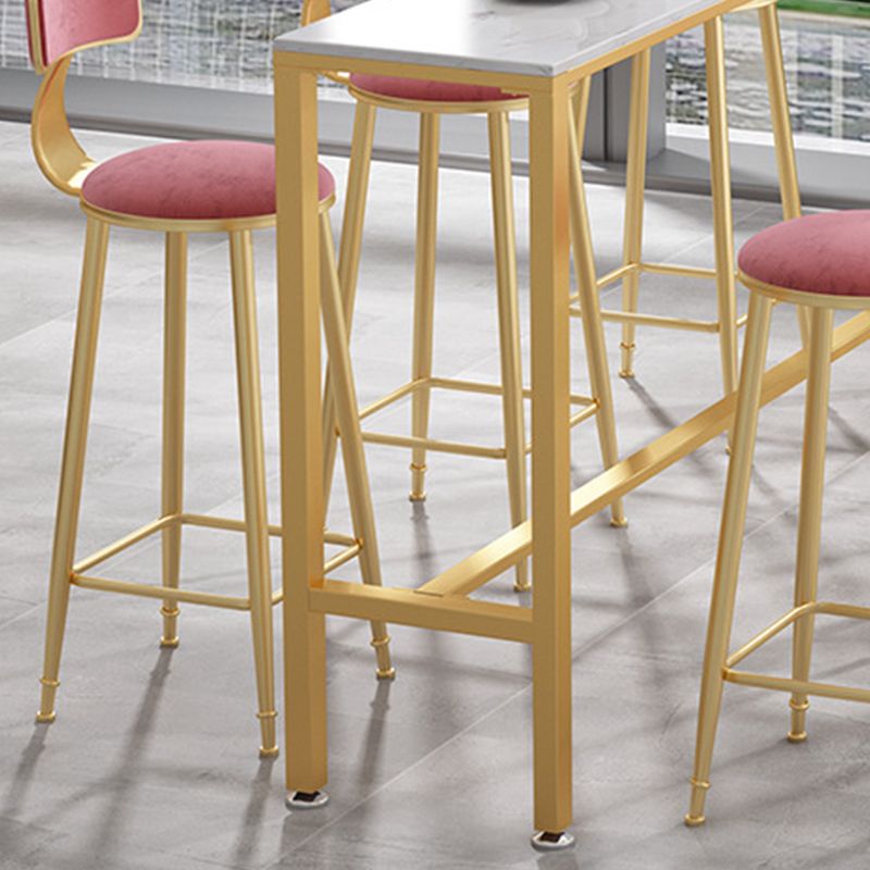 Modern Bar Height Table Metal Base Bistro Pub Table for Patio Use