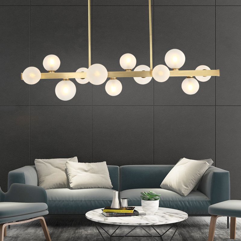 Lustre de style bubble îlot moderne 7 lumières luminaires pendentifs