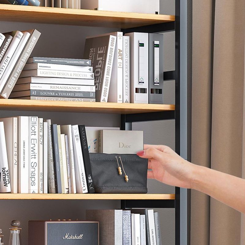 Industrielle vertikale Etagere -Bücherregal -Stahlrahmen -Holzregal -Buchhandel