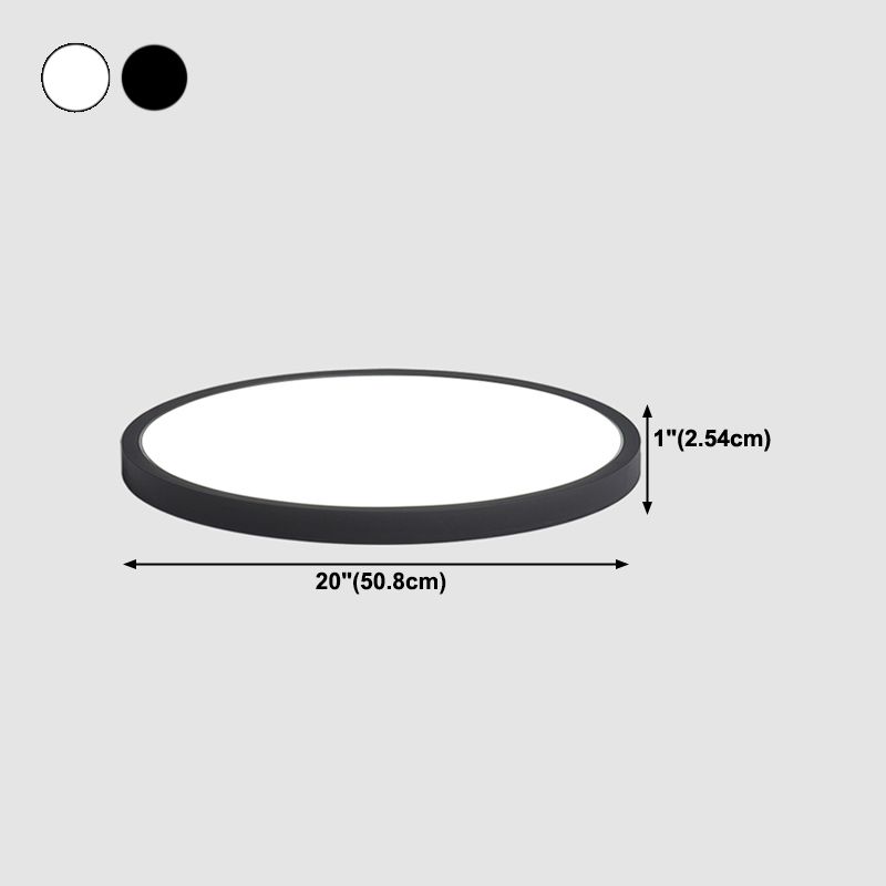 Lámpara de techo LED de forma redonda, acrílico moderno, 1 luz, montaje empotrado para pasillo de balcón