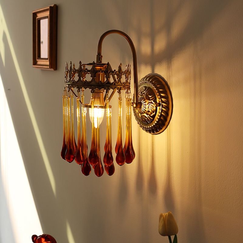 Modern Wall Light Fixture Creative Wall Light Sconce with Glass Shade for Bedroom