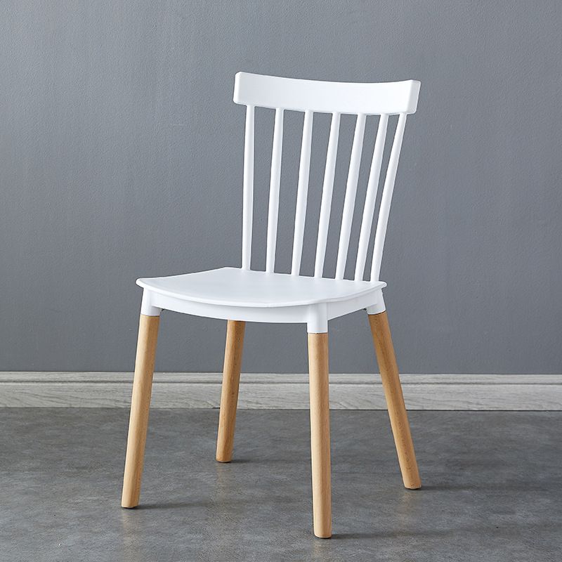 Contemporary Wood Indoor-Outdoor Room Side Chair Slat Back Chair