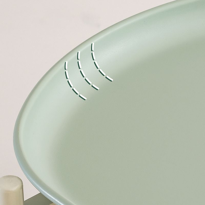 Contemporary Metal Side Table Oval Top Sofa Side Accent Table