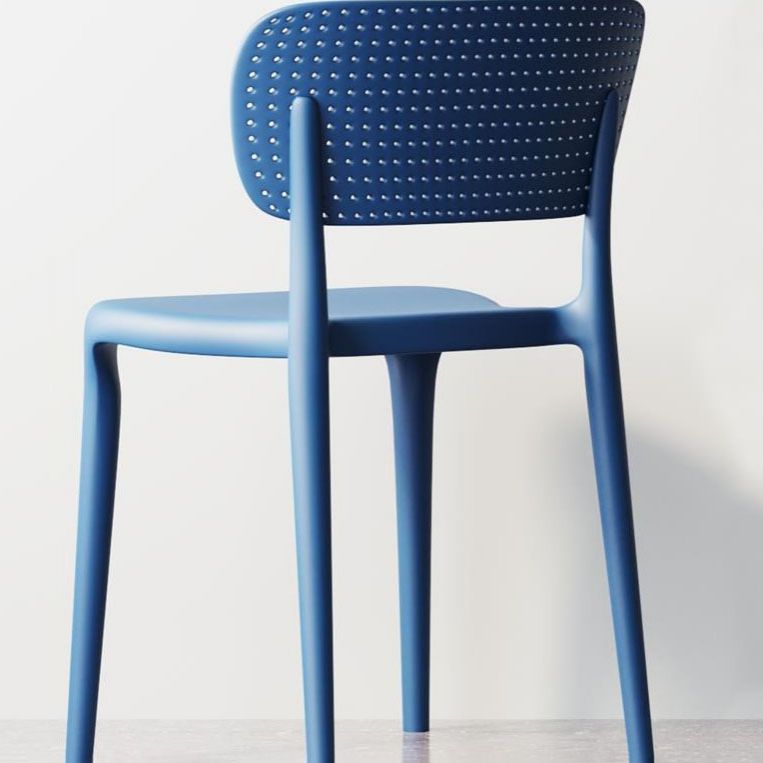 Sedia da pranzo in plastica in plastica contemporanea sedia aperta