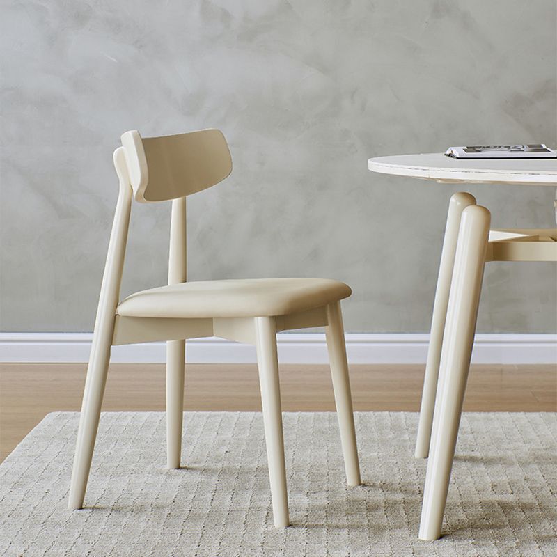 Contemporary Kitchen Dining Side Chair Oak Open Back Dining Chair