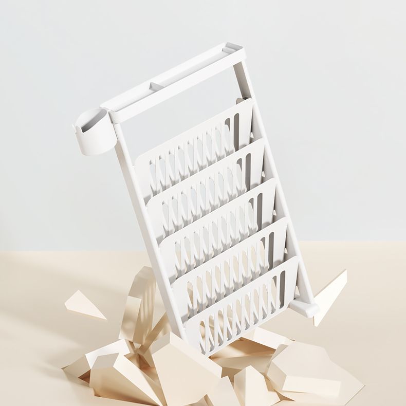 Plastic Closed Back Geometric Bookshelf Contemporary Bookshelf for Classroom