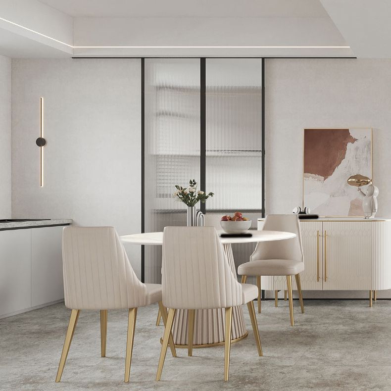 Nordic Glam Rectangle Sintered Stone Table Set 1/2/3/5/7 Pieces Dining Set