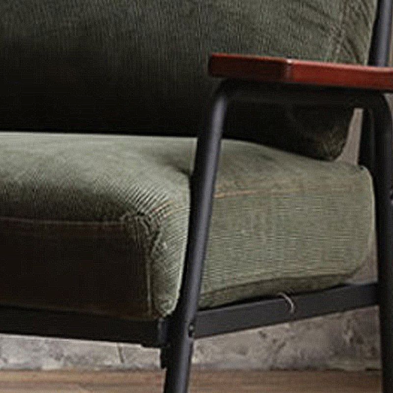 Contemporary Square Arm Sofa 2-seater Standard Sofa with 2 Pillows