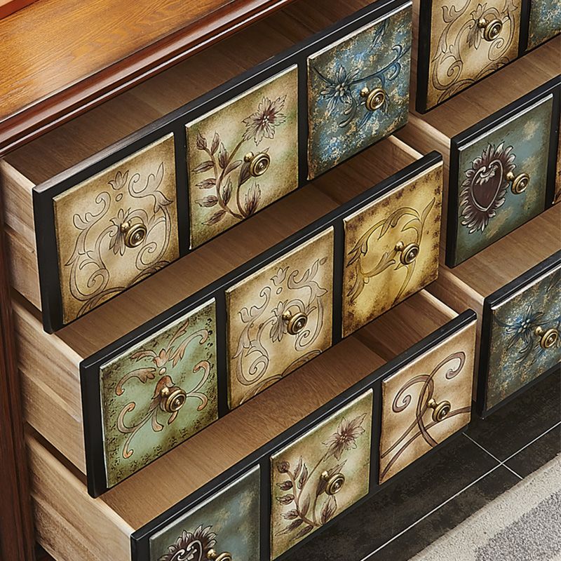 American Retro Storage Chest Solid Wood Storage Chest Dresser for Bedroom