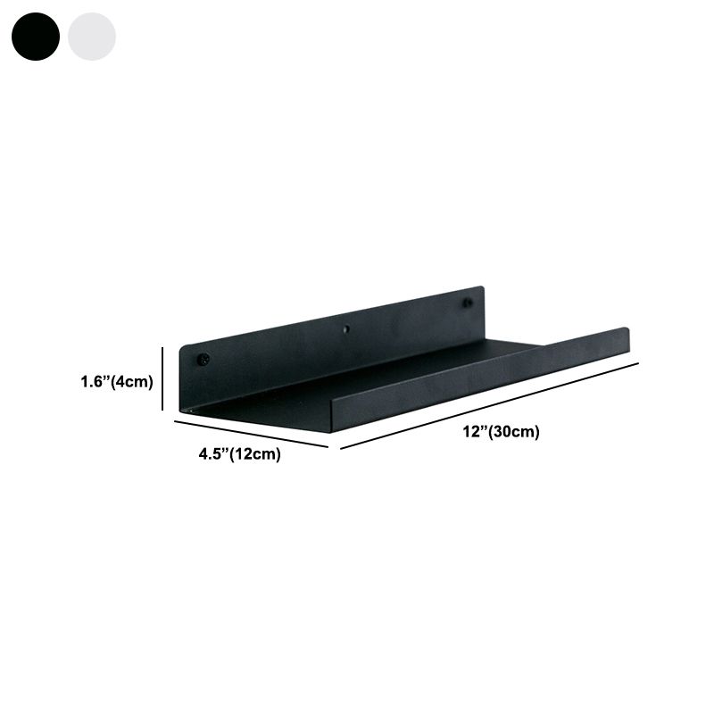 Contemporary Floating Bookshelf Iron 4.7" W Living Room Book Shelf