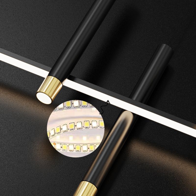 Modern LED Pendant Lights Slim Rectangular Linear Hanging Ceiling Light