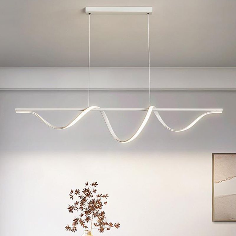 White Kitchen Island Lighting Modernism LED Ceiling Light for Hallway