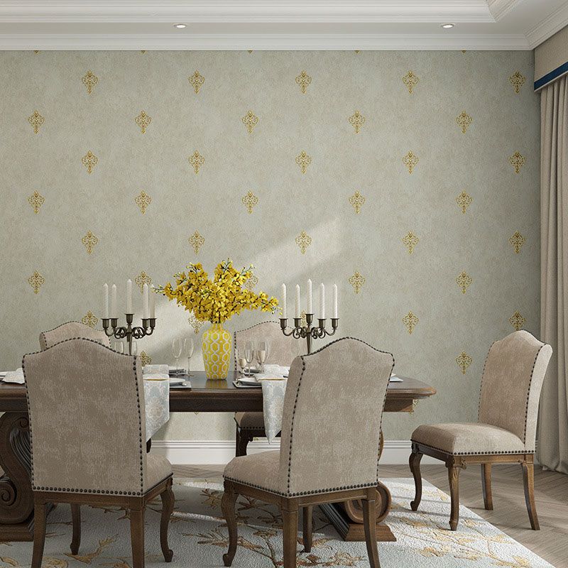Living Room Wallpaper with Natural Color Floral Pattern, 33'L x 20.5"W, Non-Pasted