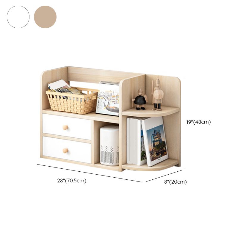 Closed Back Bookshelf Engineered Wood Contemporary Bookcase with Shelves