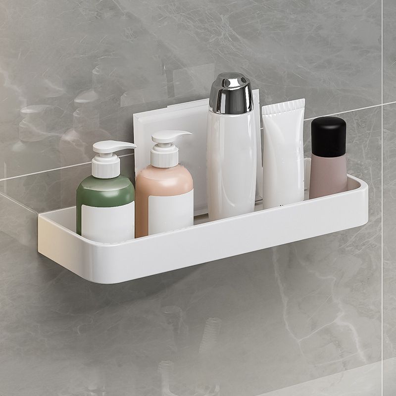 Contemporary Bathroom Accessory Set Metal Bath Shelf in White