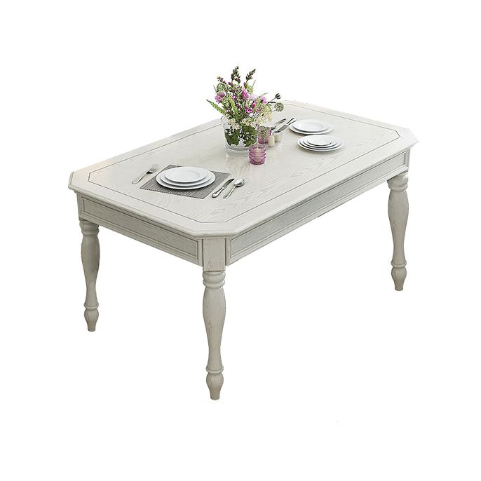 Traditional Solid Wood Dining Set Standard Height with 4 Legs Base Dining Room Set