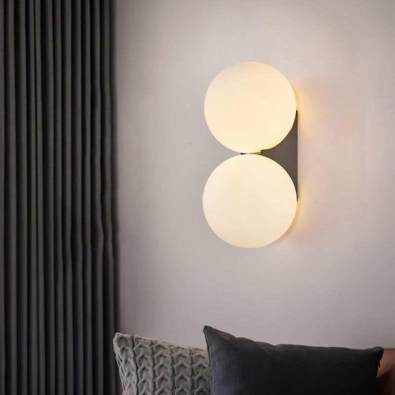 Spherical Wall Light Fixture Minimalist Style Glass Wall Mounted Light for Bedroom
