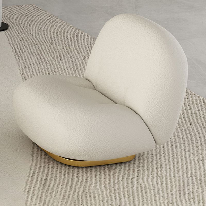 Contemporary Wool Sofa Armless Tight Back Sofa in Beige For Living Room