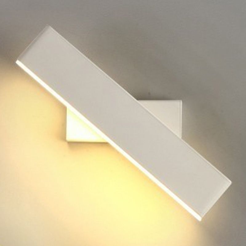 Modern Style Rectangular Wall Lamps Metal 1 Light Wall Mounted Lamps