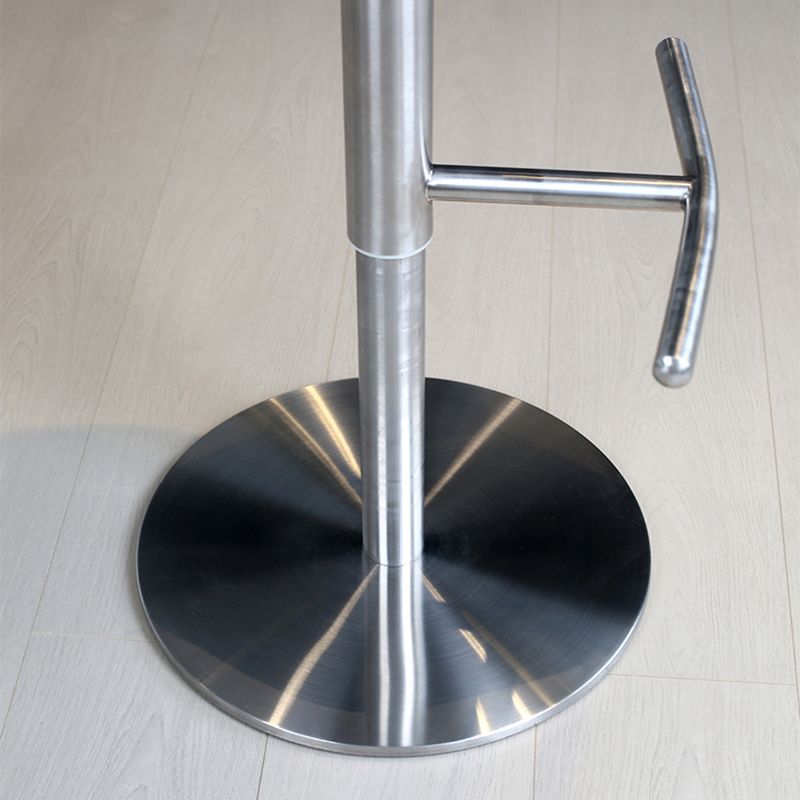 Modern Style Rotatable Backrest Counter High Stool with Leather Cushion