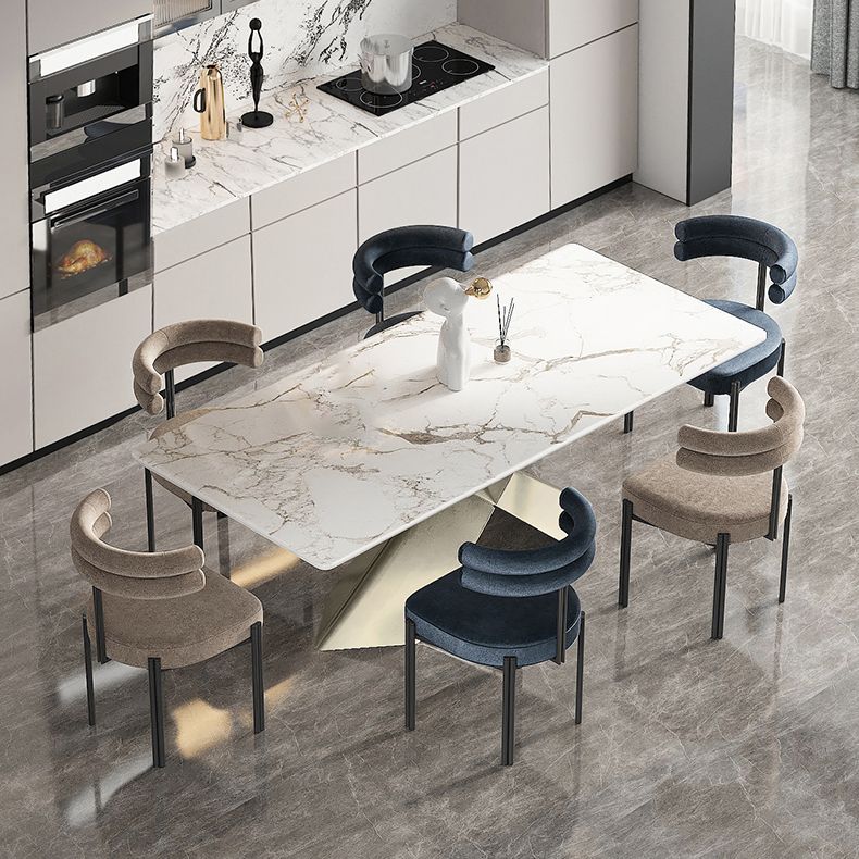 Scandinavian Metal Dining Chair Side Open Chair for Dining Room