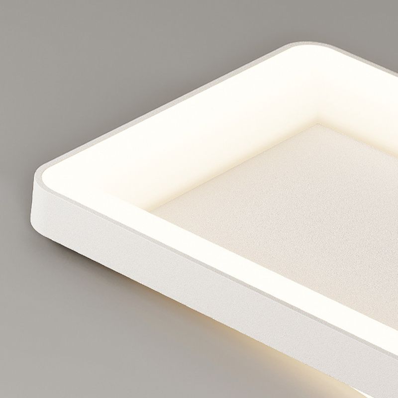 Modern Flush Mount LED Geometric Shape Metal Ceiling Light with Acrylic Shade for Bedroom