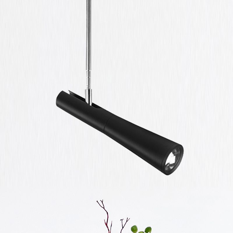 Illuminazione a sospensione conica in bianco/nero la luce del soffitto a led in metallo moderno a led con giuntura regolabile in caldo/bianco