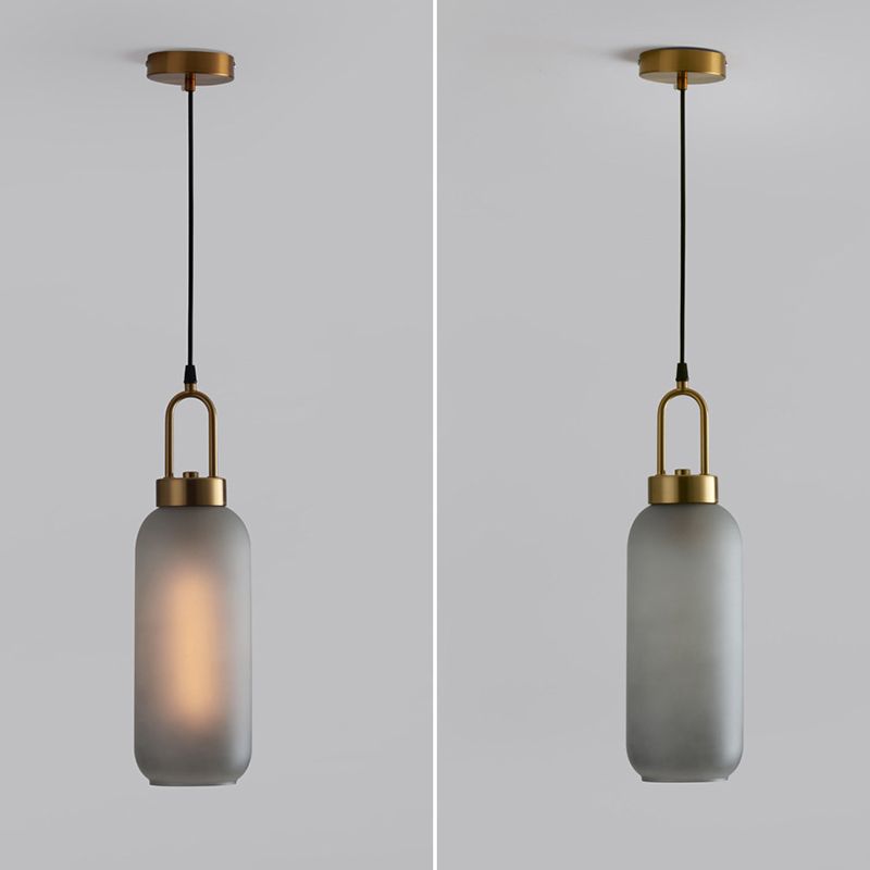 Modern Minimalist Gold Suspension Pendant Glass 1 Light Coffee Shop Hanging Ceiling Light
