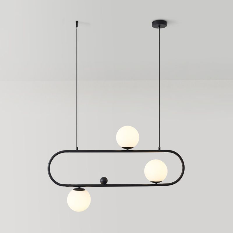 Light Luxury Style Hanging Lamp Ellipse Shape Island Light Fixture for Dining Table