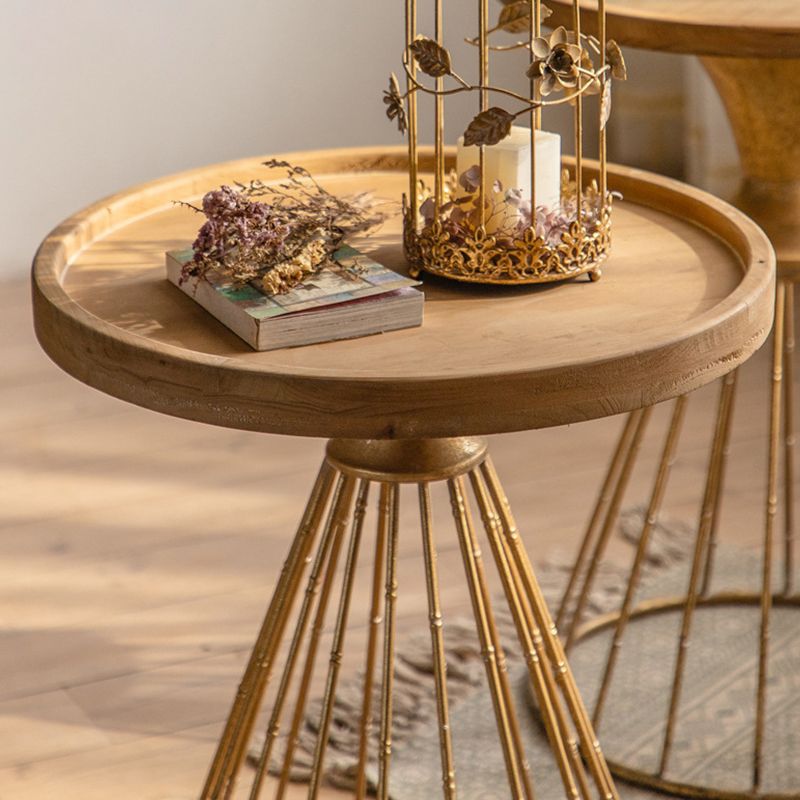 French Country Frame End Table Antique Brass Ironcraft End Table