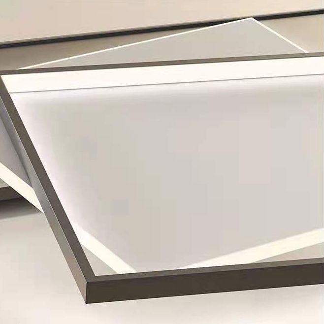 Lampada da soffitto geometrica a 2 luci con montaggio a incasso. Lampada da incasso a LED in stile moderno in metallo