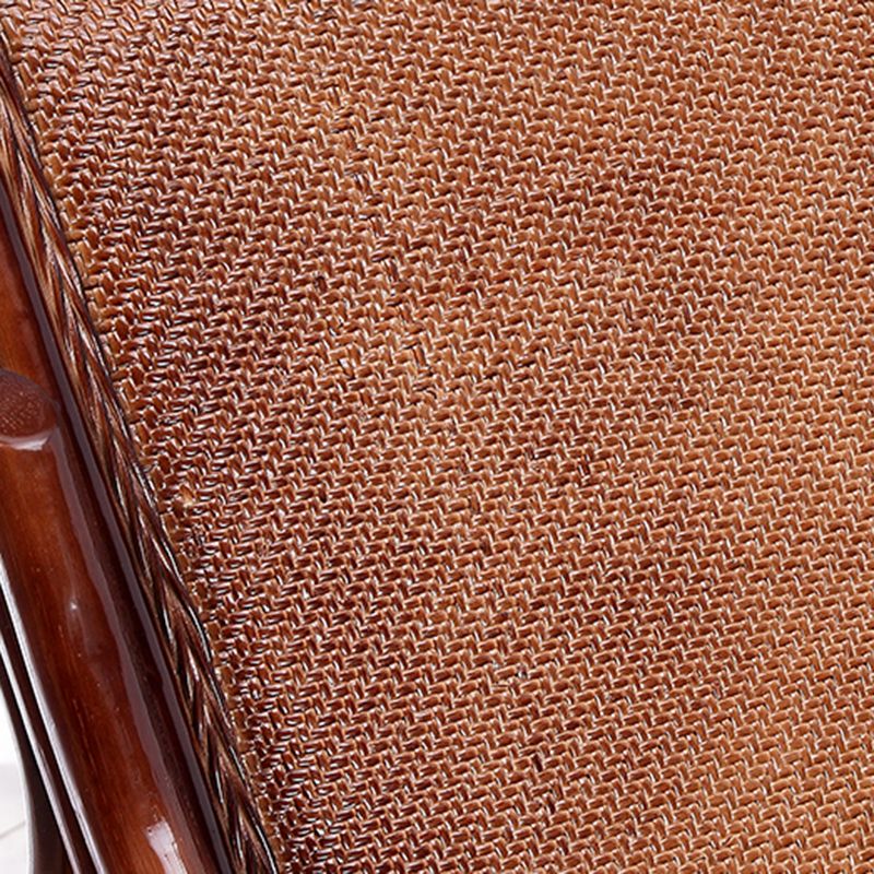 22.8" x 45.3" x 37.4" Rocking Chair Brown Rattan Rocker Chair for Living Room