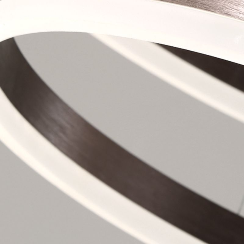 Luces de araña de forma de la rueda Accesorios de iluminación de araña de metal modernos en marrón