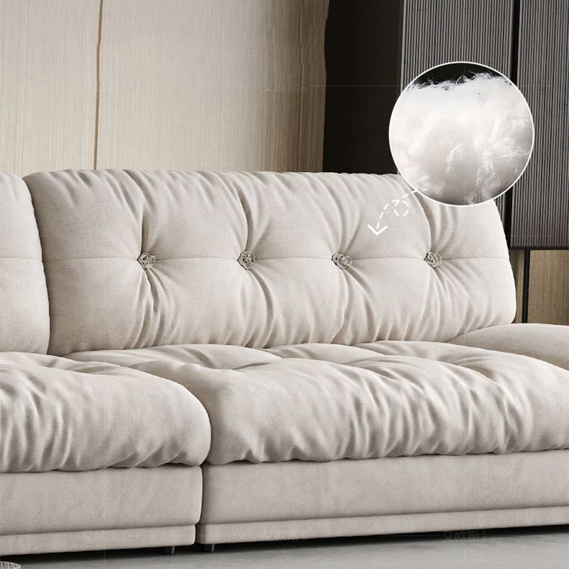 Faux Leather/ Suede Contemporary Tufted Split-Back Settee Sofa