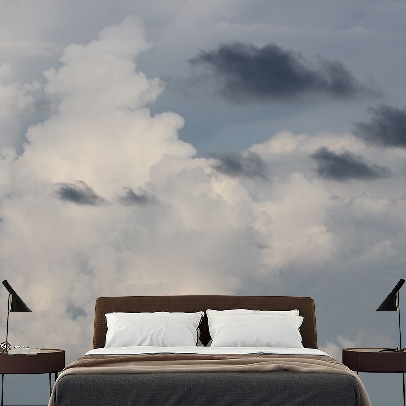 Sky Scenery Wall Murals Moisture Resistant Wall Covering for Living Room