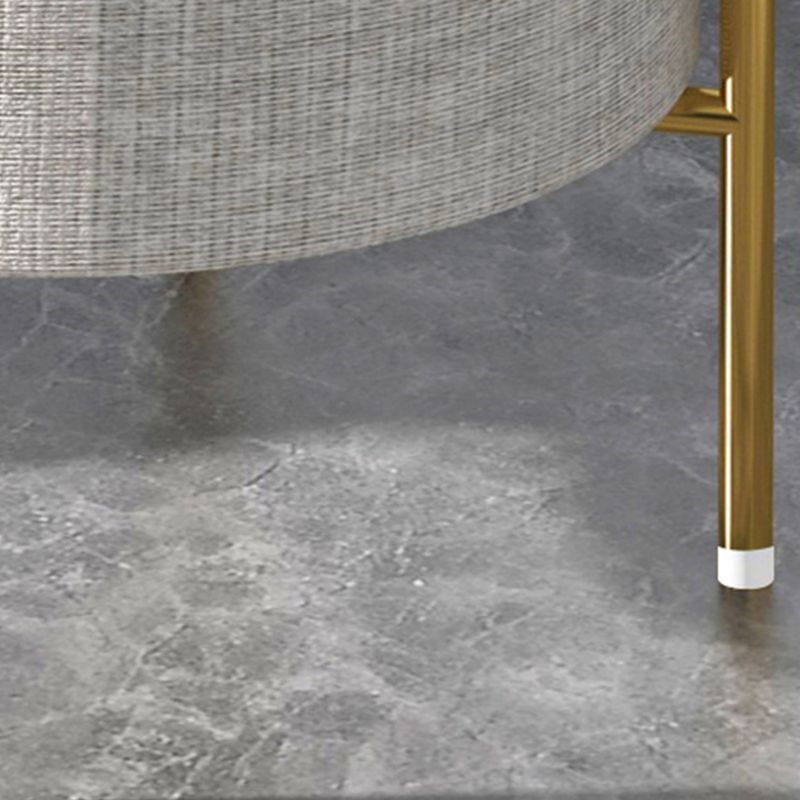 Modern Metal 4 Legs End Table Round Top Side Table with Storage