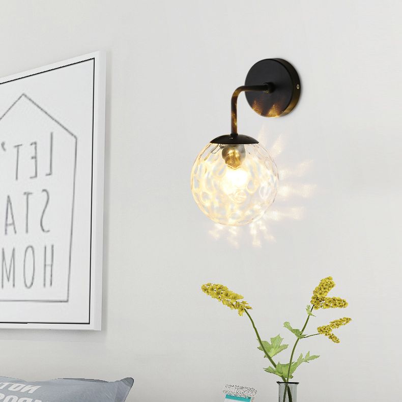 Globe Shade Wall Light Glamp 1 licht Moderne minimalistische stijl SCONCE LICHT VOOR SLAAPKAMER
