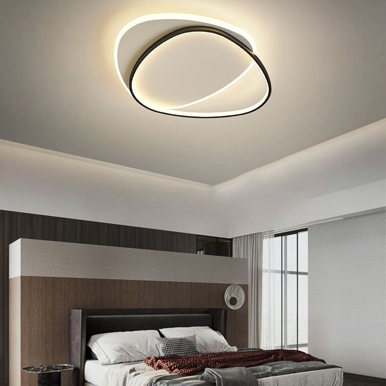 Black Ceiling Light Modernism LED Flush Mount Lighting for Foyer