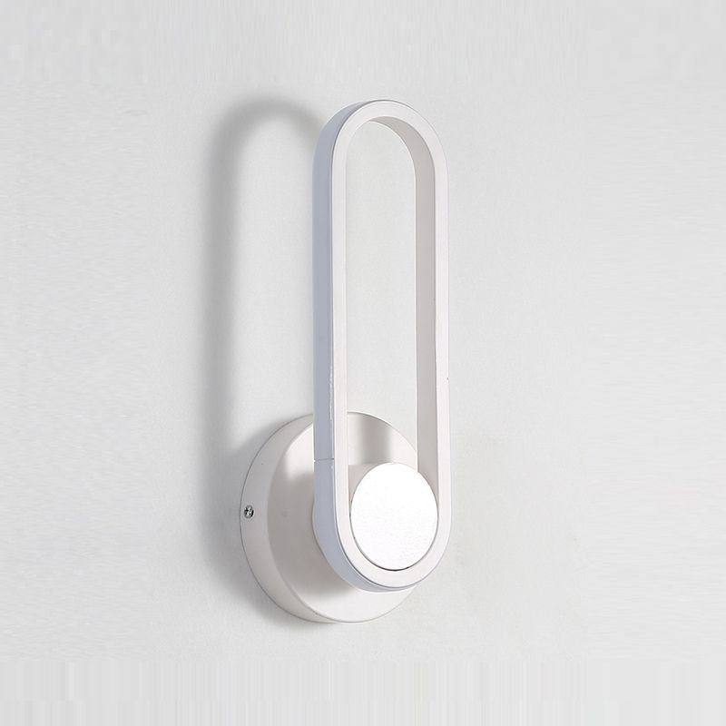 Modern Simple Aluminum Wall Light Ellipse Shape Rotatable Wall Lamp for Living Room