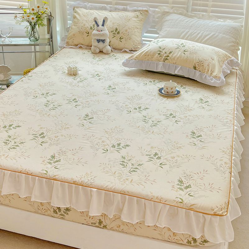 Floral Bed Sheet Set Super Soft Print Modern Pillowcase for Bedroom