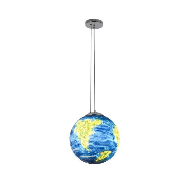 Pendre globe Lumière pour la chambre, Association de plafond de teinte à balle moderne réglable dans Chrome