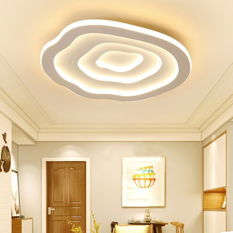 Witte bloem inbouw plafondverlichting armatuur minimalistische LED acryl inbouwlamp