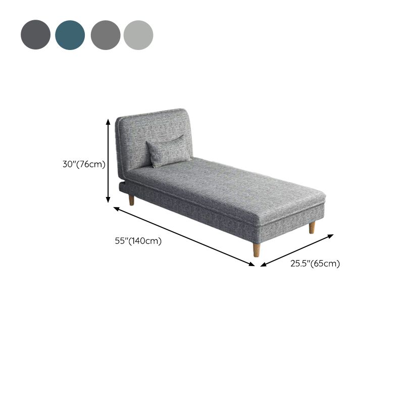 Scandinavian Armless Accent Chair 3-Position Reclining Chaise Lounge Couch