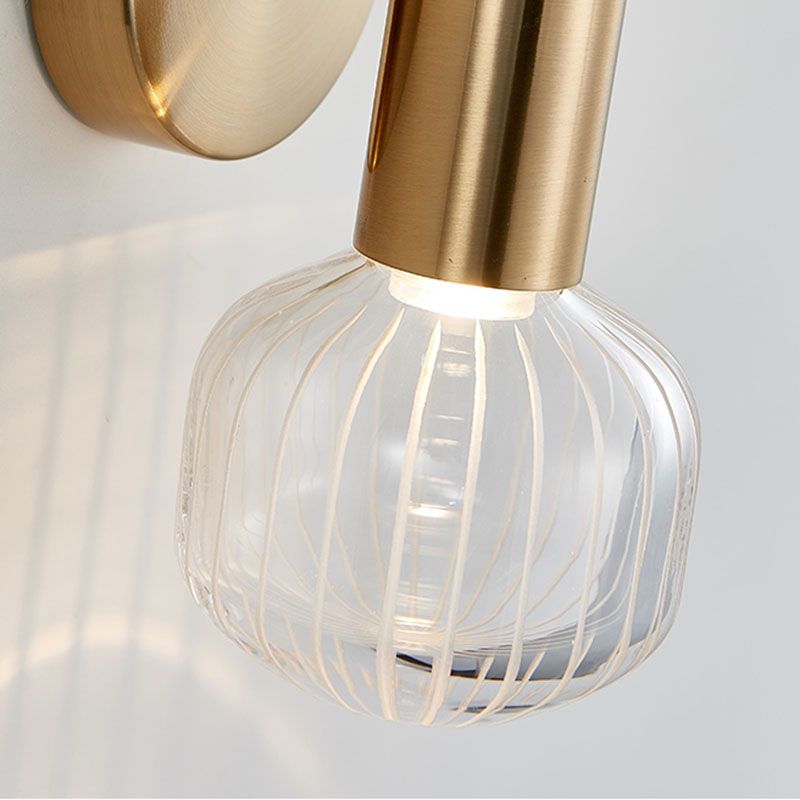 Hedendaagse goudglazen wand gemonteerd verlichting 1-licht wand sconce voor woonkamer