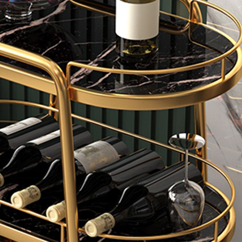 32.28" High Rolling Modern Style Prep Table Stone Prep Table for Dining Room