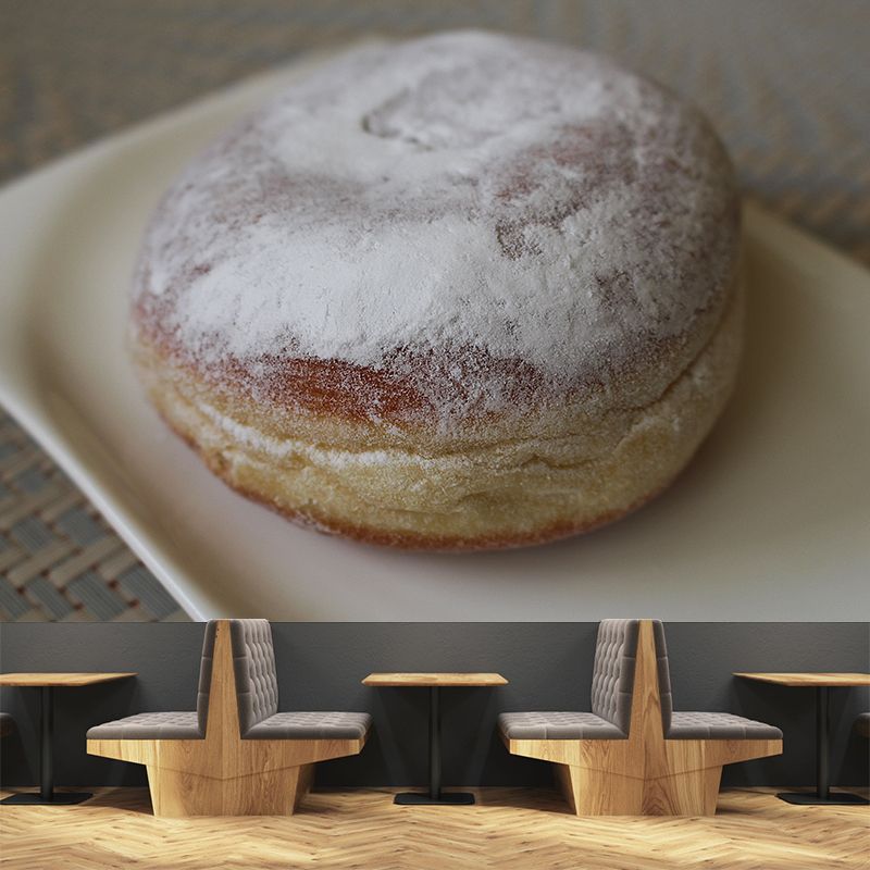 Customized Modern Donut Food Mural Wallpaper Commerce Shop Mildew Resistant